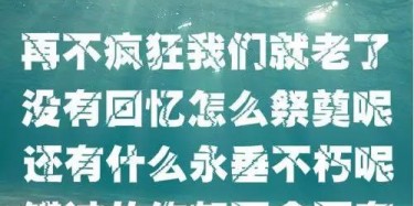 赠2019毕加人：再不疯狂我们就老了，没有回忆怎么祭奠呢