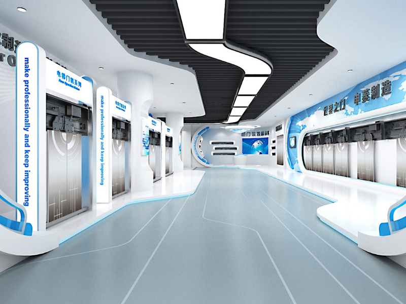 宁波申菱电梯展示厅——科技企业展厅设计施工